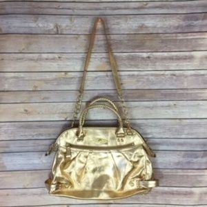 Elliott Lucca Gold Leather Bag Purse Etoile